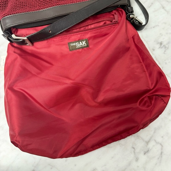 The Sak Crochet Shoulder Bag - Red Wine Color - Picture 8 of 12